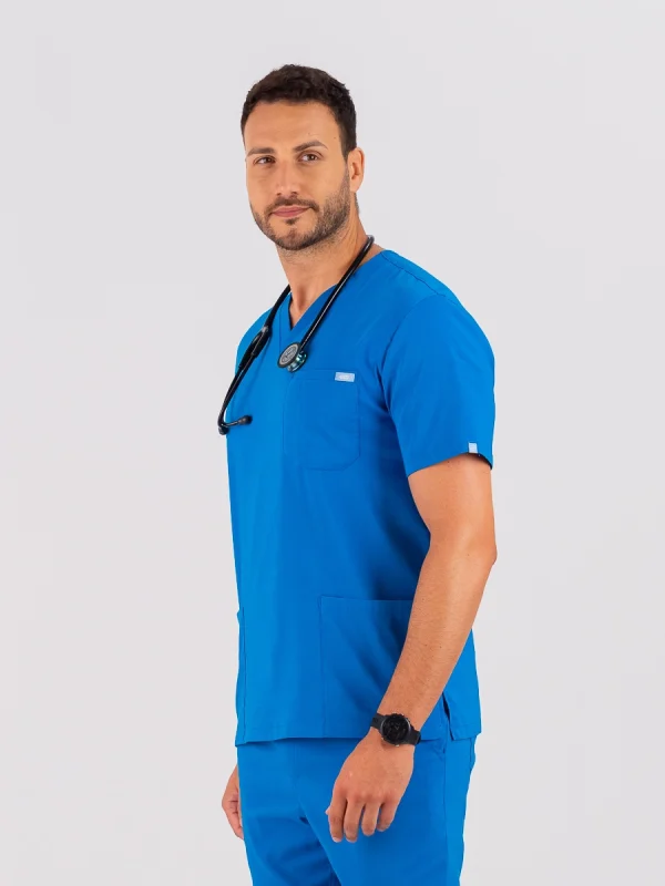 Medicinska bluza SuperStretch petrolej boje – rastezljiva i udobna za medicinsko osoblje, brenda BTS medicinskih uniformi