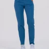 Medicinske pantalone SuperStretch slim petrolej boje – udobne i rastezljive za medicinsko osoblje, brenda BTS medicinskih uniformi