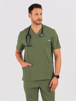 Muška bluza Super Stretch – Maslinasto zelena - BTS medicinske uniforme