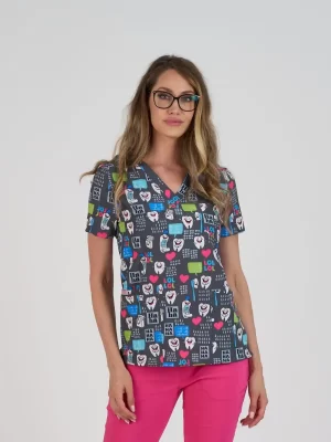 Ženska Bluza Print – Zubići - BTS medicinske uniforme