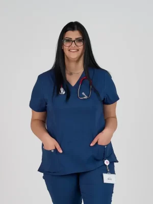 Bluza Super Stretch Plus Size – Teget - BTS medicinske uniforme