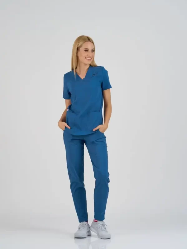 Ženske pantalone Super Stretch Slim - Petrolej - BTS medicinske uniforme