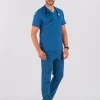 Medicinske pantalone SuperStretch petrolej boje – rastezljive i udobne za medicinsko osoblje, brenda BTS medicinskih uniformi