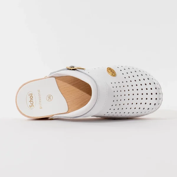 Muške Scholl klompe Supercomfort - Bijele