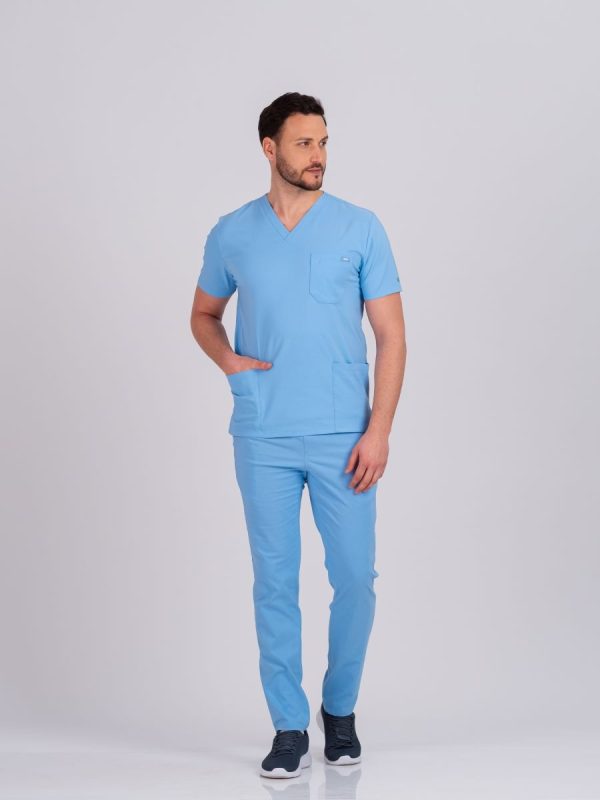 Muške Pantalone Super Stretch - Svijetlo plave
