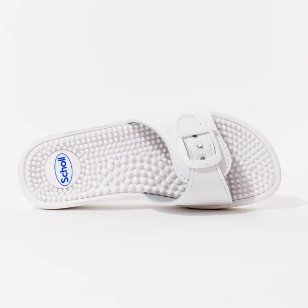 Ženske Scholl papuče New Massage - Bijele