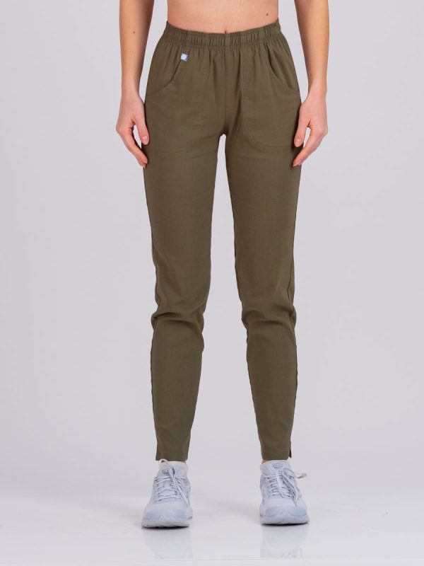 Ženske Super Stretch slim pantalone - Hunter Green